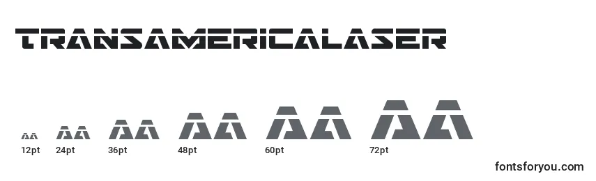 Размеры шрифта Transamericalaser