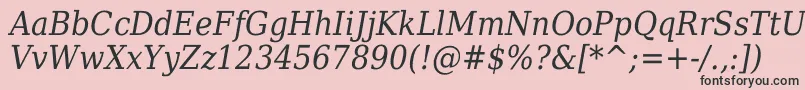 DejavuserifcondensedItalic Font – Black Fonts on Pink Background