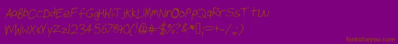 Swag Font – Brown Fonts on Purple Background