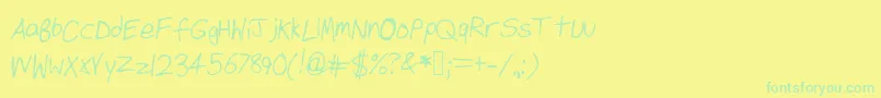 Swag Font – Green Fonts on Yellow Background
