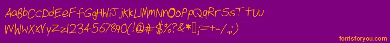 Swag Font – Orange Fonts on Purple Background