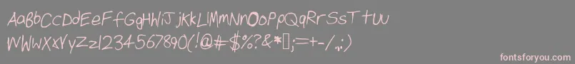 Swag Font – Pink Fonts on Gray Background