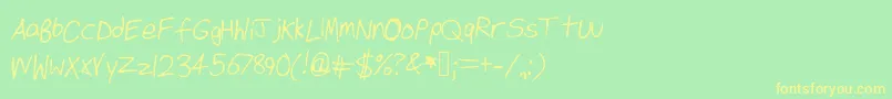 Swag Font – Yellow Fonts on Green Background