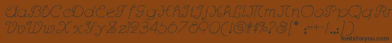Rhumba Font – Black Fonts on Brown Background