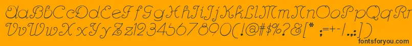 Rhumba Font – Black Fonts on Orange Background