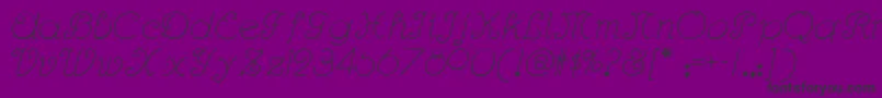 Rhumba-fontti – mustat fontit violetilla taustalla