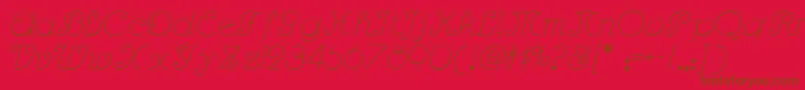 Rhumba Font – Brown Fonts on Red Background