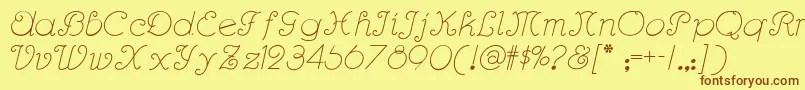 More about Rhumba Font Rhumba Font – Brown Fonts on Yellow Background