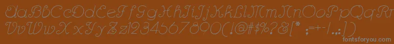 Rhumba Font – Gray Fonts on Brown Background