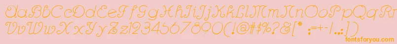 Rhumba Font – Orange Fonts on Pink Background