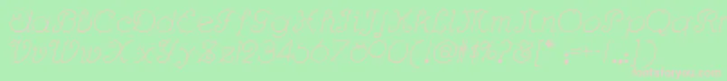 Rhumba Font – Pink Fonts on Green Background