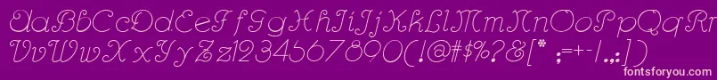 Rhumba Font – Pink Fonts on Purple Background