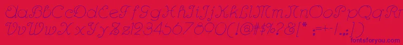 Rhumba Font – Purple Fonts on Red Background