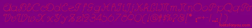 Rhumba Font – Red Fonts on Purple Background