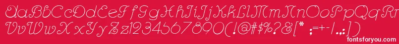 Rhumba Font – White Fonts on Red Background
