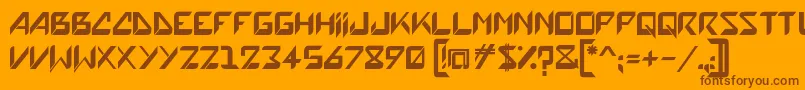 Hatove Font – Brown Fonts on Orange Background