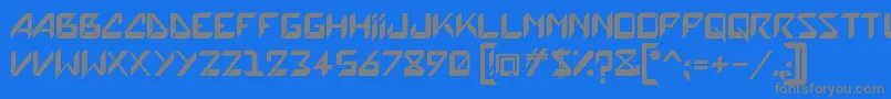 Hatove Font – Gray Fonts on Blue Background