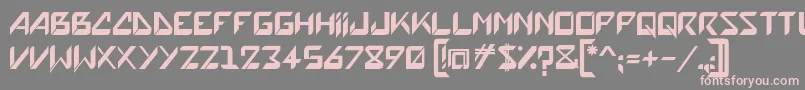Hatove Font – Pink Fonts on Gray Background