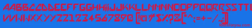 フォントHatove – 赤い文字の青い背景