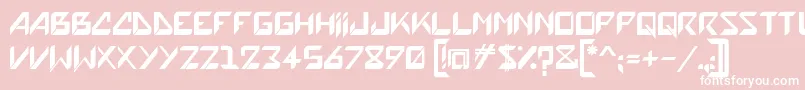 Hatove Font – White Fonts on Pink Background