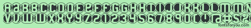 18holes Font – Black Fonts on Green Background
