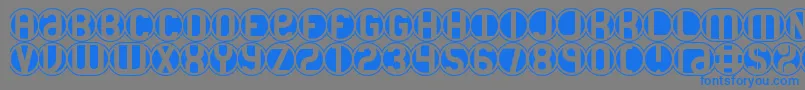 18holes Font – Blue Fonts on Gray Background