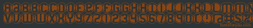 18holes Font – Brown Fonts on Black Background