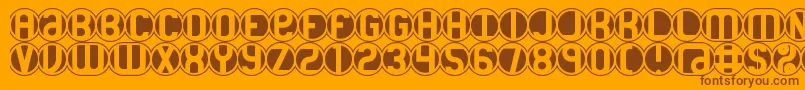 Шрифт 18holes – коричневые шрифты на оранжевом фоне