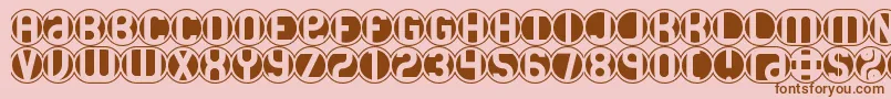 18holes Font – Brown Fonts on Pink Background
