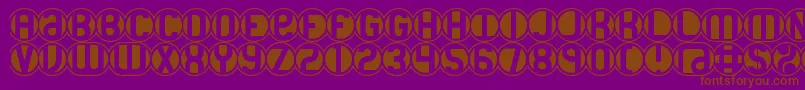 18holes Font – Brown Fonts on Purple Background