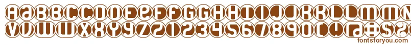 18holes Font – Brown Fonts on White Background