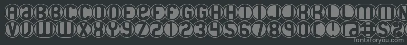 18holes Font – Gray Fonts on Black Background