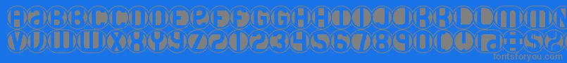 18holes Font – Gray Fonts on Blue Background