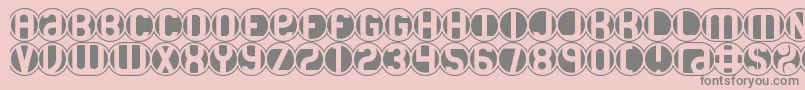 18holes Font – Gray Fonts on Pink Background
