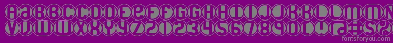 Шрифт 18holes – серые шрифты на фиолетовом фоне