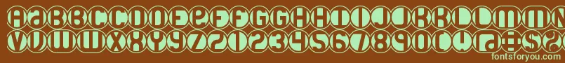 18holes Font – Green Fonts on Brown Background