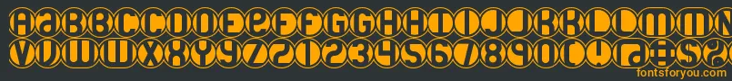 18holes Font – Orange Fonts on Black Background