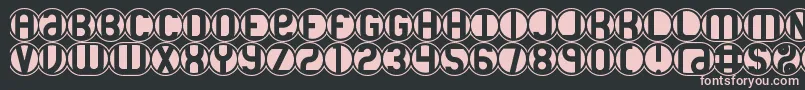 18holes-Schriftart – Rosa Schriften auf schwarzem Hintergrund