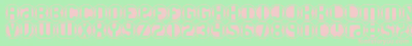 18holes Font – Pink Fonts on Green Background
