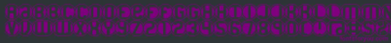 18holes Font – Purple Fonts on Black Background