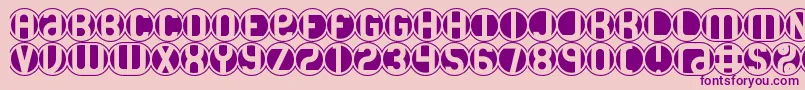 フォント18holes – ピンクの背景に紫のフォント