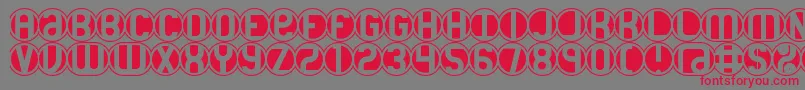 18holes Font – Red Fonts on Gray Background