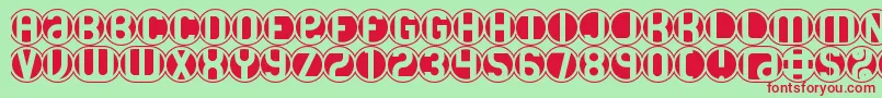 18holes Font – Red Fonts on Green Background