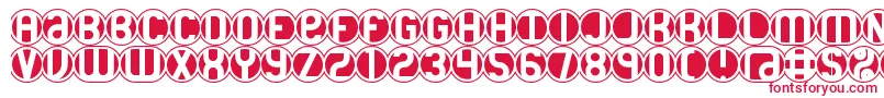 18holes Font – Red Fonts on White Background