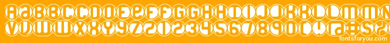 18holes Font – White Fonts on Orange Background