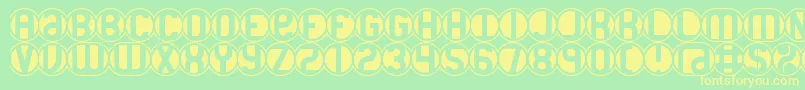 Шрифт 18holes – жёлтые шрифты на зелёном фоне