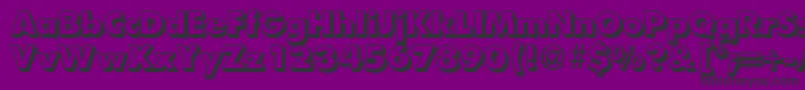 FunctiontwoshadedextraboldRegular-fontti – mustat fontit violetilla taustalla