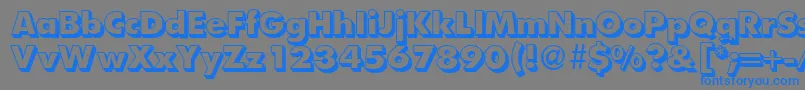 FunctiontwoshadedextraboldRegular Font – Blue Fonts on Gray Background