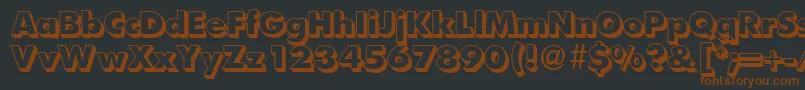FunctiontwoshadedextraboldRegular Font – Brown Fonts on Black Background