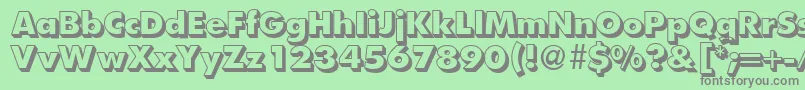 FunctiontwoshadedextraboldRegular Font – Gray Fonts on Green Background